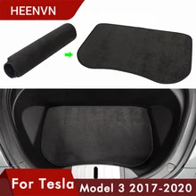 Heenvn-esteras frontales para maletero de coche, accesorios para modelo Tesla 3, tapete de almacenamiento frontal, bandeja de carga, almohadillas protectoras, 2020
