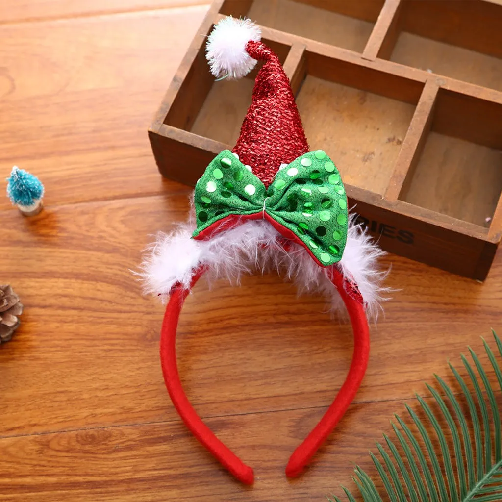 Christmas Headband Christmas Party Decoration Double Hair Band Buckle Hair Band L1018