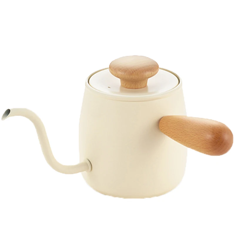 CAFEDE KONA одиночный капельный чайник ручной заварочный гусиная шея горшок из нержавеющей стали 300 мл/10 унций колючий носик мини Подвески для ушей длинный горшок - Цвет: White