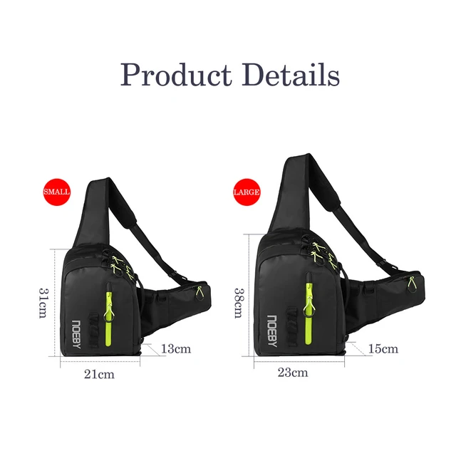 NOEBY Sling Pack Tackle Bag Waterproof Nylon Fishing Bag 2 Size  Multifunctional Outdoor for Camping Hiking Fishing Tackle Bag - AliExpress