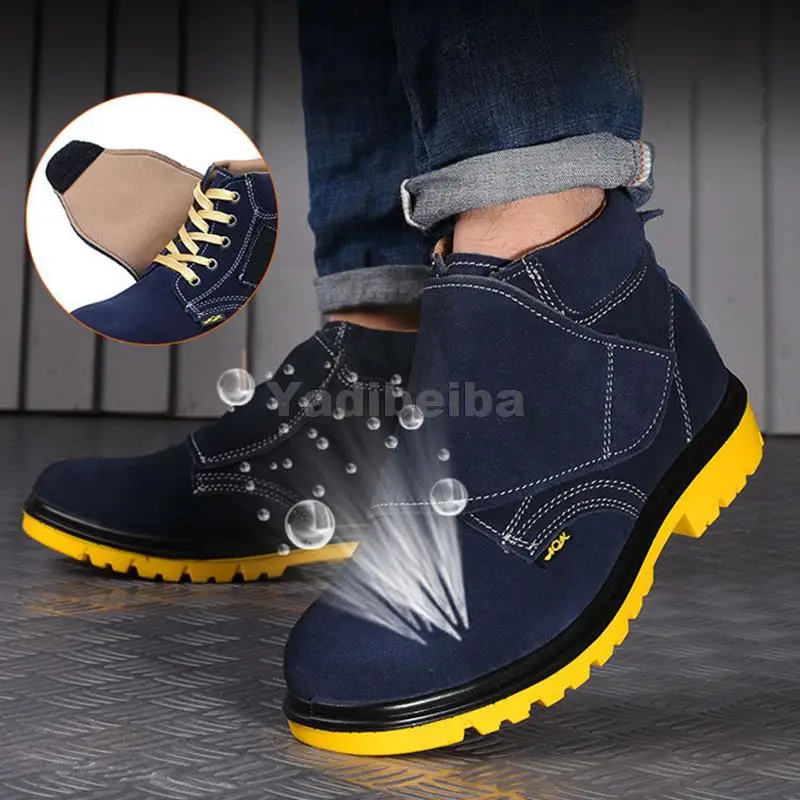 New Anti Smash Stab Safety Shoes Outdoor Protective Men's Boots Indestructible Work Boots Welding Shoes Safety Men