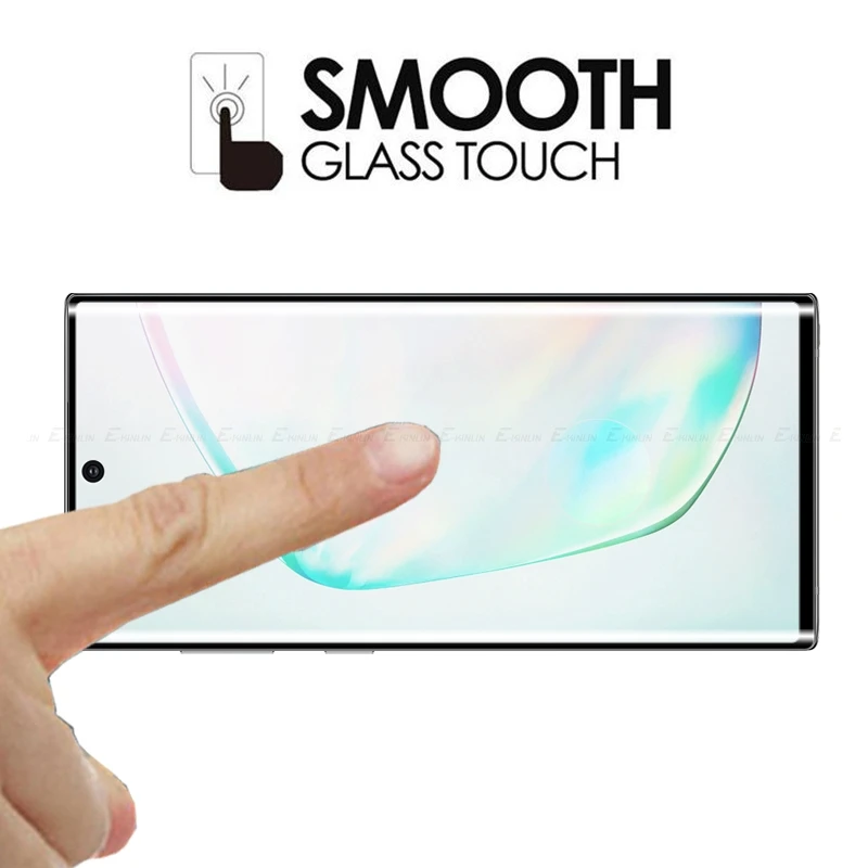 3D полное покрытие закругленные края закаленное стекло для samsung Galaxy Note 10 S10 Plus 5G защита экрана разблокировка отпечатков пальцев стеклянная пленка