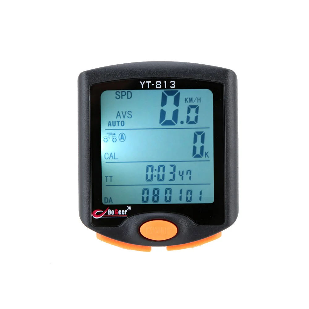 

Wireless Digital Bike Bicycle Computer Odometer Speedometer Stopwatch Thermometer LCD Backlight Backlit Rainproof Multifunction