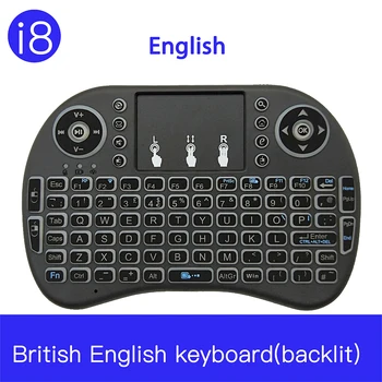 

i8 Mini Wireless Keyboard English layout 7 color backlit 2.4ghz 3 colour Air Mouse with Touchpad Remote Control Android TV Box