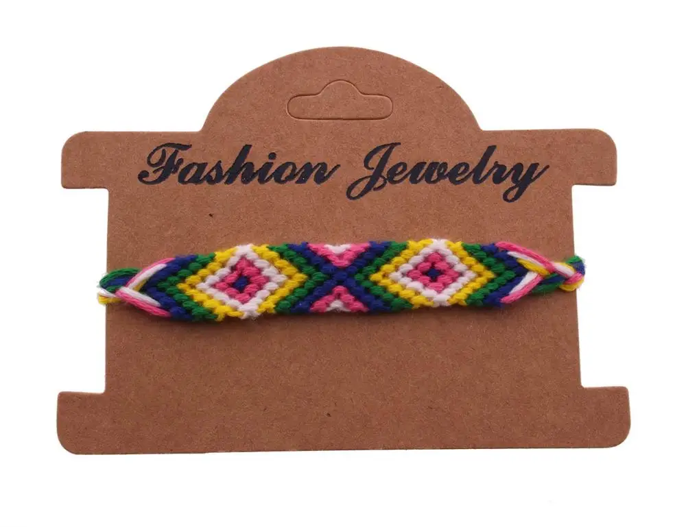 Многострунный красочный тканый браслет дружбы boho шикарный короткий X призматическая вышивка нить Плетеный моющийся wayuu браслет ее - Окраска металла: С черным цинковым покрытием
