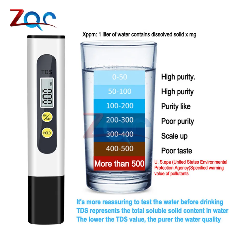 0-9990ppm Accurate and Reliable Temperature Meter 2 in 1 Ideal Water Test Meter for Drinking Water Yellow Aquariums TDS Meter Water Quality Tester 0-9990ppm Accurate and Reliable Temperature Meter 2 in 1 Ideal Water Test Meter for Drinking Water Yellow Aquariums TDS Meter Water Quality Tester