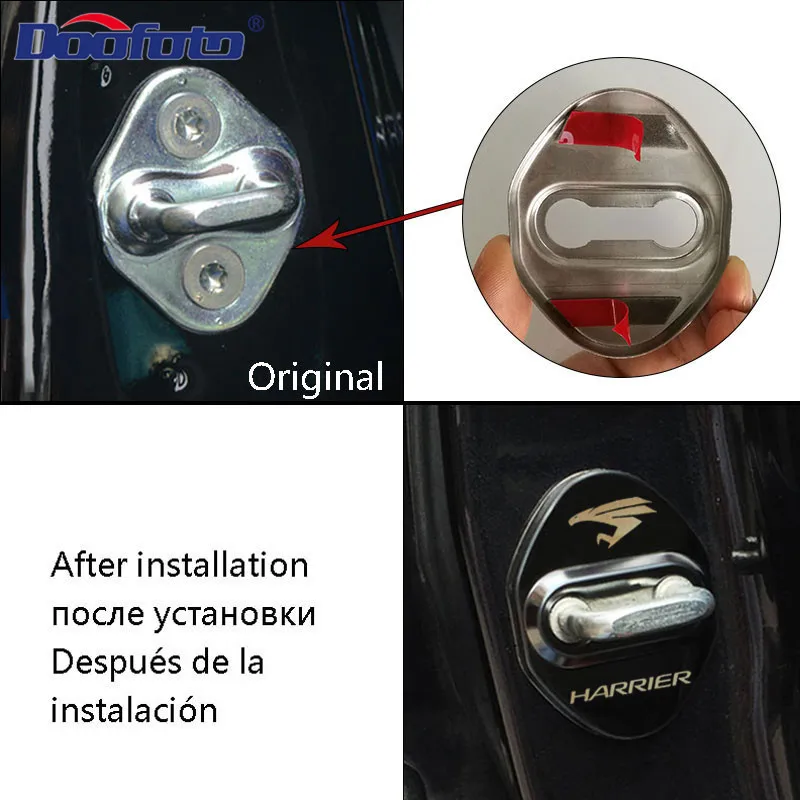 Doofoto 10 комплектов крышка дверного замка автомобиля для toyota harrier TRD Alphard C-HR Voxy Noah Vellfire аксессуары стильный значок защитный