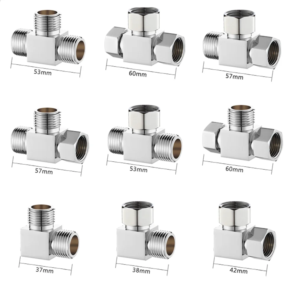 

G1/2 "Pure Copper Thickening Electroplated Internal and External Thread Movable Joint Water pipe fittings for bathroom kitchen