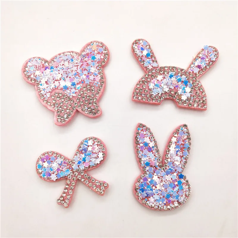 

16pcs/lot Mix style diamond sequin Padded Appliques for DIY Accessories Craft Handmade Decoration
