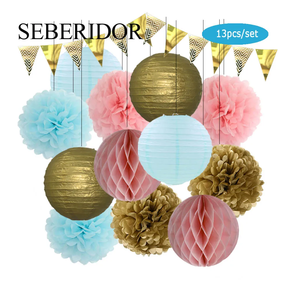 Gold Pink Blue