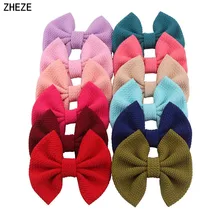 

10Pcs/Lot Classic 4'' Big Waffle Hair Bow With/Without Clips Girls Hairpins DIY Fashion Hair Accessories Headwear Mujer