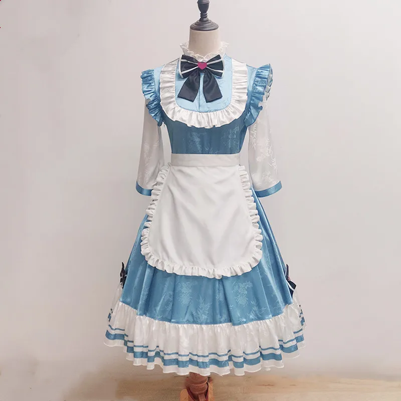 

Anime Bungou Stray Dogs Izumi Kyouka Cosplay Costume Lovely Lolita Dress Halloween Party Maid Dress for Women Girls Custom Made