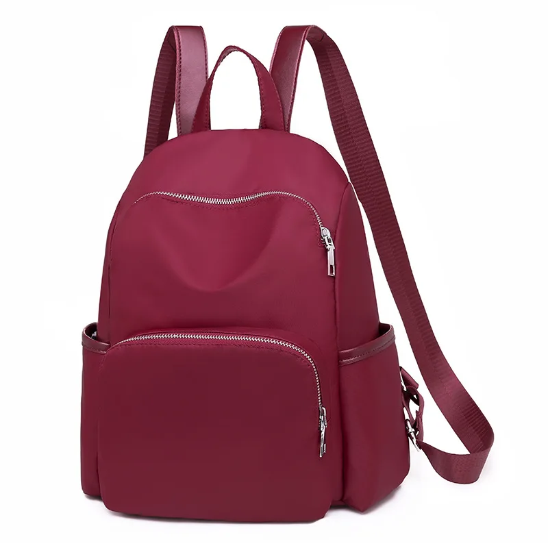 

Ougger Big Elegant Travel Bags Youth Backpack Red Oxford New Arrival High Quality Normcore/Minimalist Solid Bags
