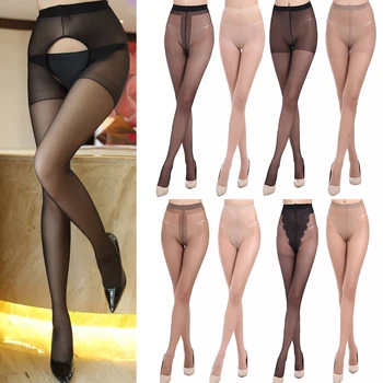 

High Elastic Ultra Thin Silk Tights Solid Color Lady Sexy Summer Slim Erotic Pantyhose Stockings Seamless Pantyhose Medias