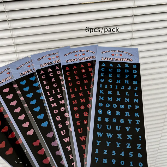 New Arrival Dark Style 1/4/9pc/8pc/6pc Full Set Series Decorative Stickers Kawaii Kpop Idol Card Album Sticker Korean Stationery 6 pcs pack