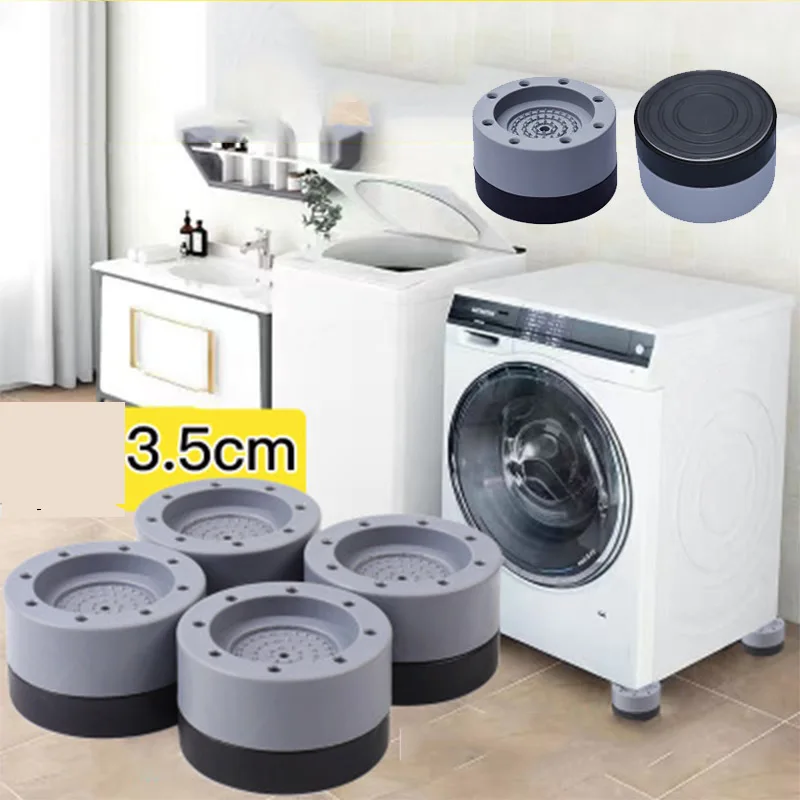 Anti Vibration Washer Feet Pad Universal Washing Machine Anti-Skid Roller Kit Furniture Lifting Foot Base-0