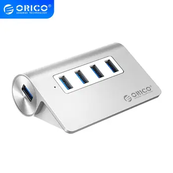 

ORICO Aluminum 4 Port USB3.0 Hub 5Gbps Super Speed USB Splitter Portable Mini Hub for Laptop PC Computer with 1M Data Cable