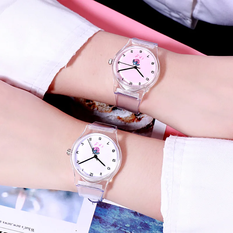 

High School Junior High School STUDENT'S Watch Women's Student Simple Waterproof Hands with Numbers Quartz Watch Cute