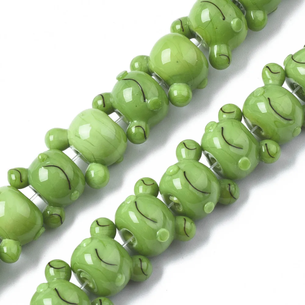 

1 Strand Handmade Bumpy Lampwork Beads Cute Frog Bead Dolphin Lampwork Glass Beads for Jewelry DIY Earrings Necklace Accessories