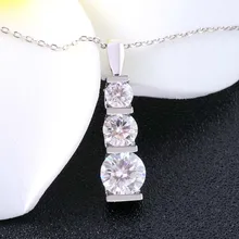 Цена 4 мм 5 мм 6,5 мм ctw 1.8ct EF цвет VVS1 Лаборатория grown moissanite 14k белое золото только кулон для женщин Повседневная одежда