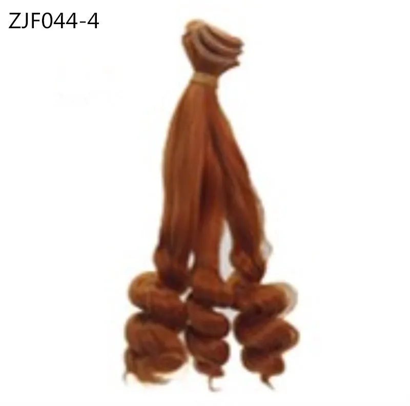 15cm Doll Accessories Dolls for Hair DIY Wig High-Temperature Bjd SD 1/4 Accessories Hairs Curls Synthetic Hairs Wigs Kids Toys - Color: ZJF044