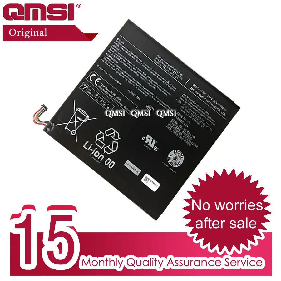 QMSI 3 8 V 26Wh 6800mAh оригинальный PA5237U 1BRS аккумулятор применяется к ноутбуку Toshiba DynaPad