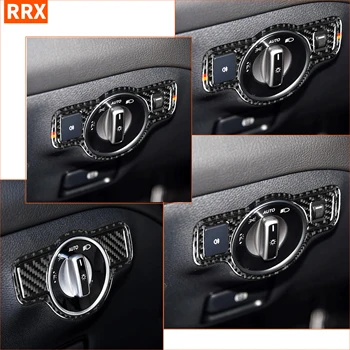 

For Mercedes Benz W204 W212 A B C E G Class CLA GLA GLE GLK GL Accessories Head lamp Light Panel Trim Refit Carbon Fiber Sticker