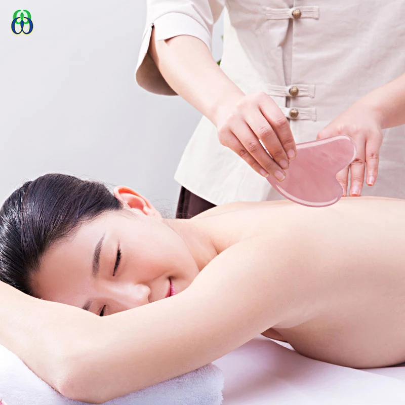 Guasha Stone Jade Board from Different Natural Stone Scraper For Face Neck Back Body Acupuncture Pressure Therapy