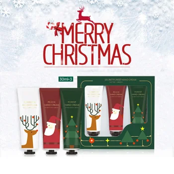 

3pcs Christmas Hand Cream Set Moisturizing Nourishing Skin Lighten Fine Lines Hand Care Cream Winter Gift 2020