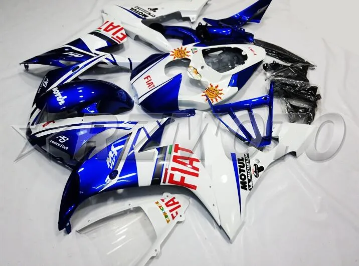 ABS Литье Мотоцикл Обтекатели наборы Подходит для Yamaha YZF-1000-R1 2004 2005 2006 04 05 06 обтекатель кузова комплект синий белый холодный - Цвет: same photo show