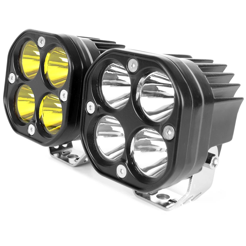 3 Inch Led Work Light 12V 24V For Car ATV UTV SUV 4WD Motorcycle Motocross 4x4 Offroad Led Spotlight Headlight Amber Fog lights