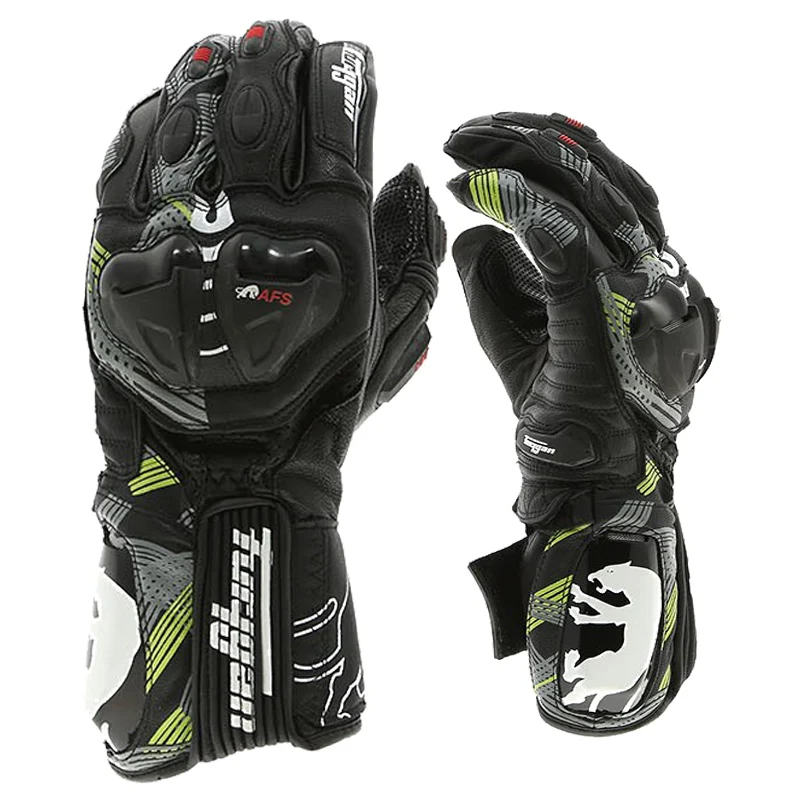 

Retro Leather Motorcycle Protective Gloves Furygan AFS 19 Genuine Leather Full Finger Motorcycle Gloves Carbon Motorbike Gloves