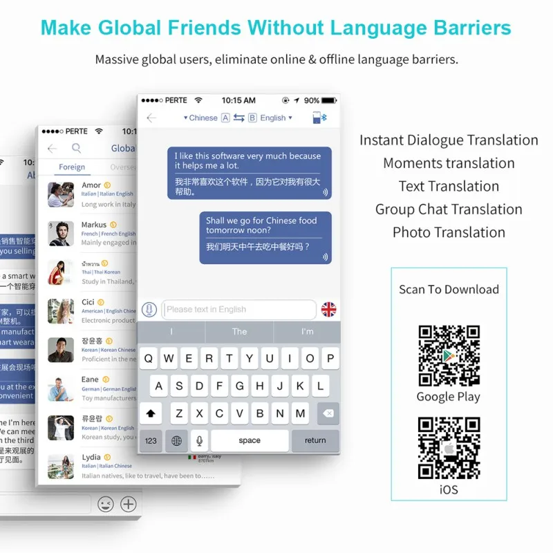 Портативный Умный голосовой переводчик устройство Bluetooth переводчик 40 языков для встречи обучения путешествия шоппинг бизнес