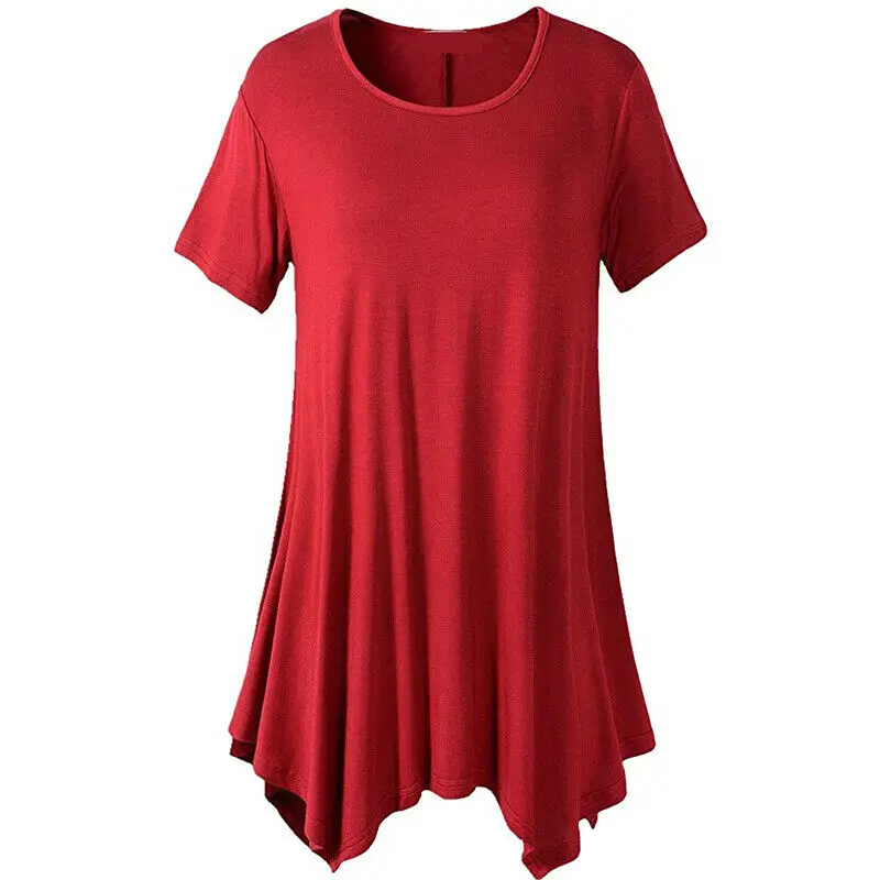 Женская летняя блузка с коротким рукавом из вискозы и спандекса, мягкая дышащая M30330 - Цвет: 19
