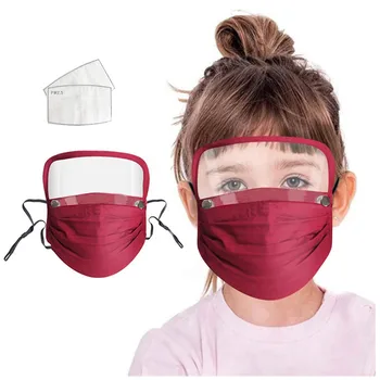 

Mascarillas Rosas Kids Face Mask Fashion 5pcs Washable Reusable Mouth Mask With Filter Detachable Eye Shield Masque Mondmasker
