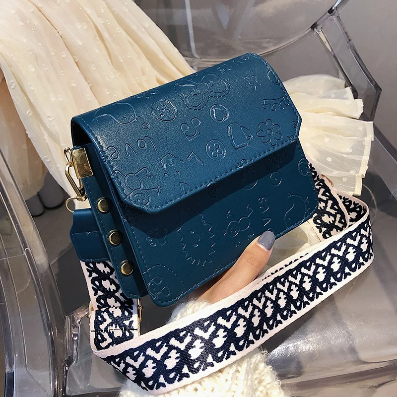 

2020 New Style Popular Western Style Wide-Strap Oblique WOMEN'S Bag Large Amount from Excellent Hair