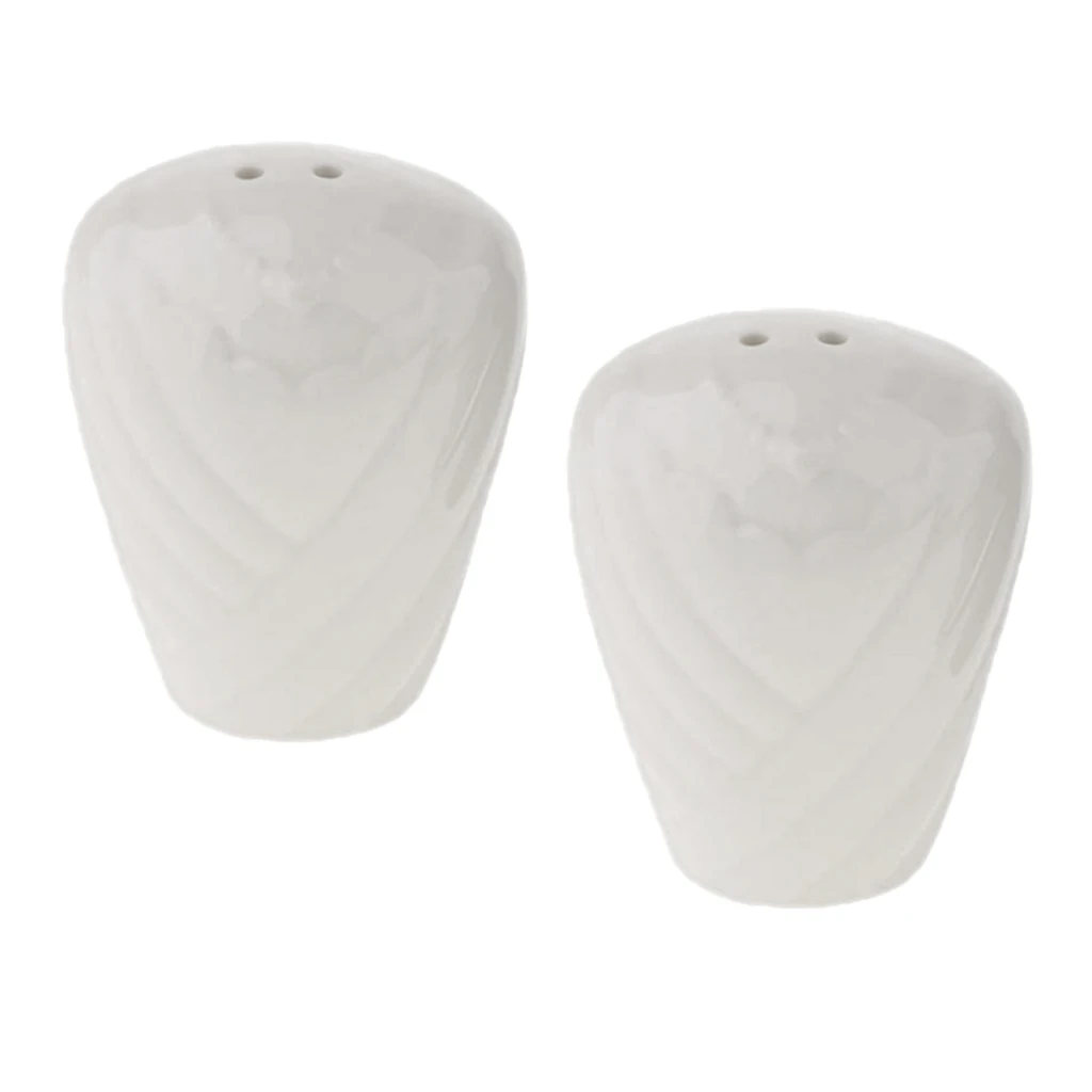 2Pcs Ceramic Cruet Spice Jar Salt And Pepper Shaker Wedding Gift Table Decoration Tabletop Decoration Spice Container 