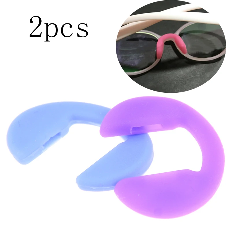 

2pc U Shape Anti-Slip Nose Pad Silicone Stick On Pad Eyeglass Sunglasses Eye Glasses Accessories