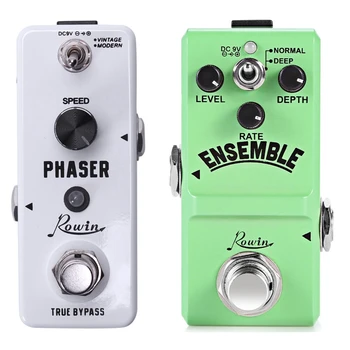 

2 Pcs Guitar Effects Classical Phaser Mini Guitar Effects Pedal, LEF-313 & LN-304