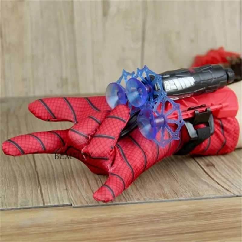 Emeili Guanti di Lancio per Spider-Man Guanti Cosplay in Plastica per Bambini Set di Giocattoli da Polso per Lanciatore di Eroi Giocattoli Educativi per Bambini Divertenti Gioco di Ruolo 