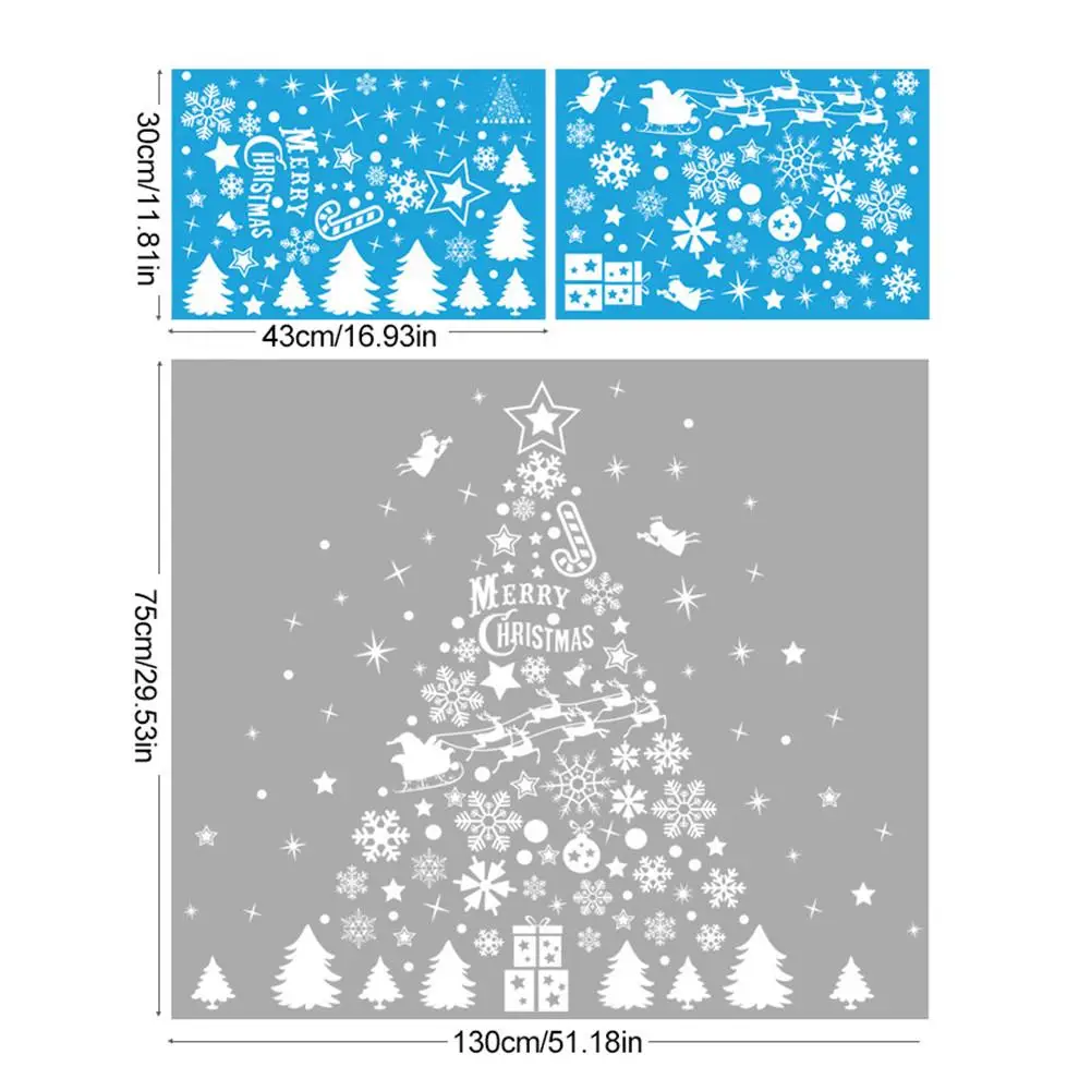 Рождественские наклейки самоклеящиеся снежинки стикеры на стену вечерние принадлежности для украшения дома окна Высокое качество