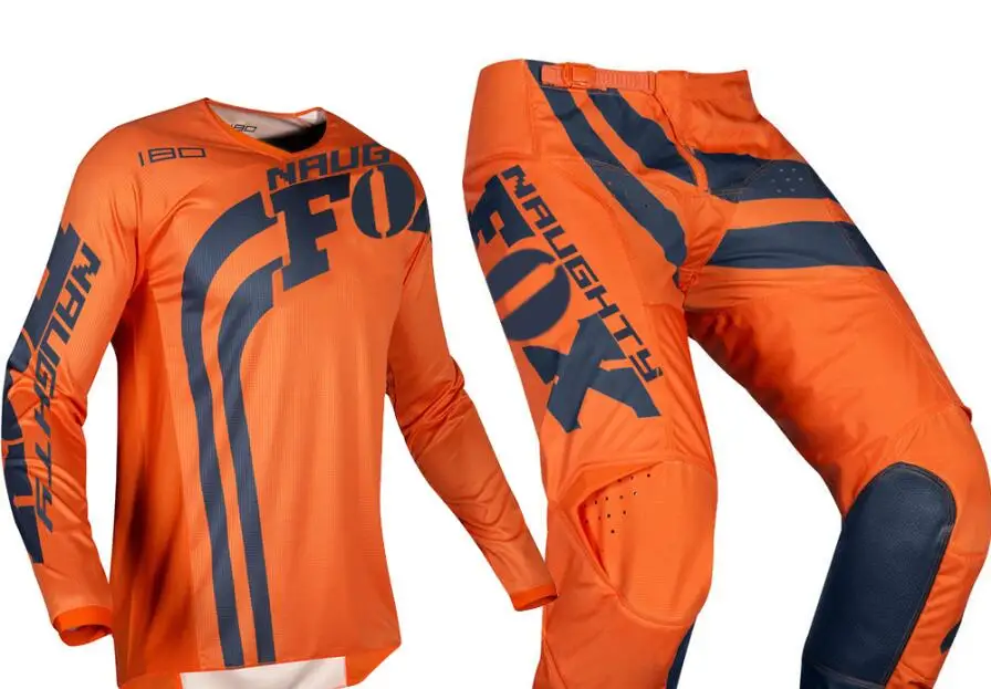 NAUGHTY FOX Orange MX 180 Cota комплект для мотокросса и гонок комплект для гонок MTB Dirt Bike внедорожный комплект из джерси и штанов - Цвет: Оранжевый