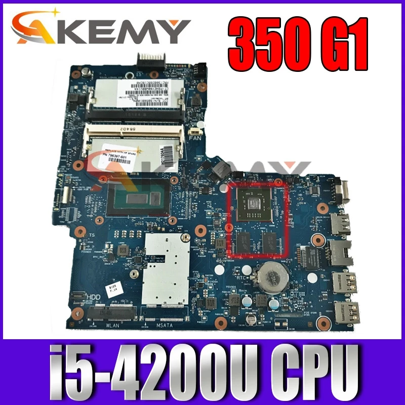 Для HP 350 G1 Материнская плата ноутбука i5-4200U 758034-001 758034-501 758034-601 100% тестирование