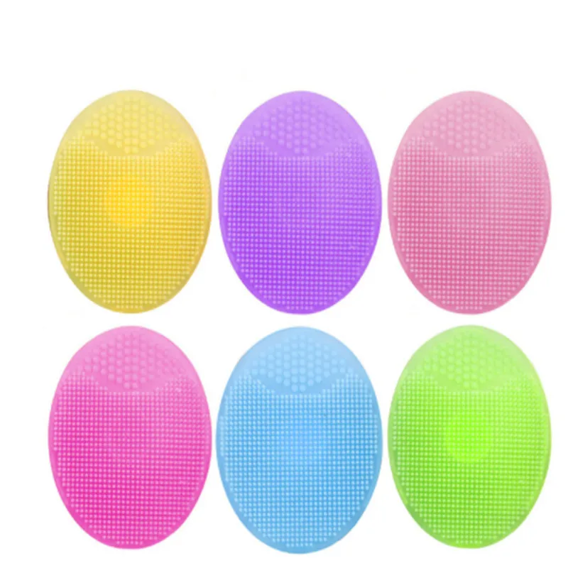 1 Pcs Soft Silicone Facial Cleaning Brush Shower Baby Massage Wash Pad Face Exfoliating Brushes Super Soft Sponges Scrubbers 4