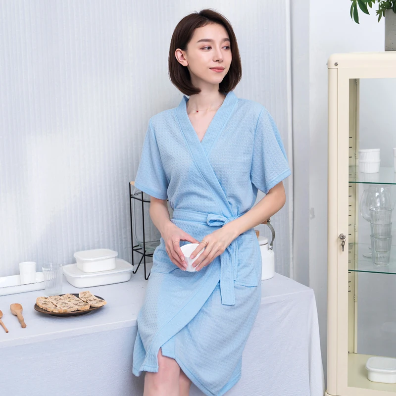 Oversize XXL Couple Women Men Bath Robe Waffle Shower Sleepwear Nightgowns Robe Male Female Bathrobe Long Woman Man Pajamas