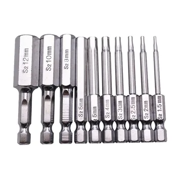 

20pcs Hex Screwdriver Bit Set 60mm S2 Batch Head BST-018 Wrench Drill Hand Tool Hexagonal Handle workmanship
