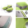 Portable Travel Inflatable U Shape Pillow Neck Head Rest Air Soft Cushion for Travel Plane Pillow Blue Green Rose Gray 4