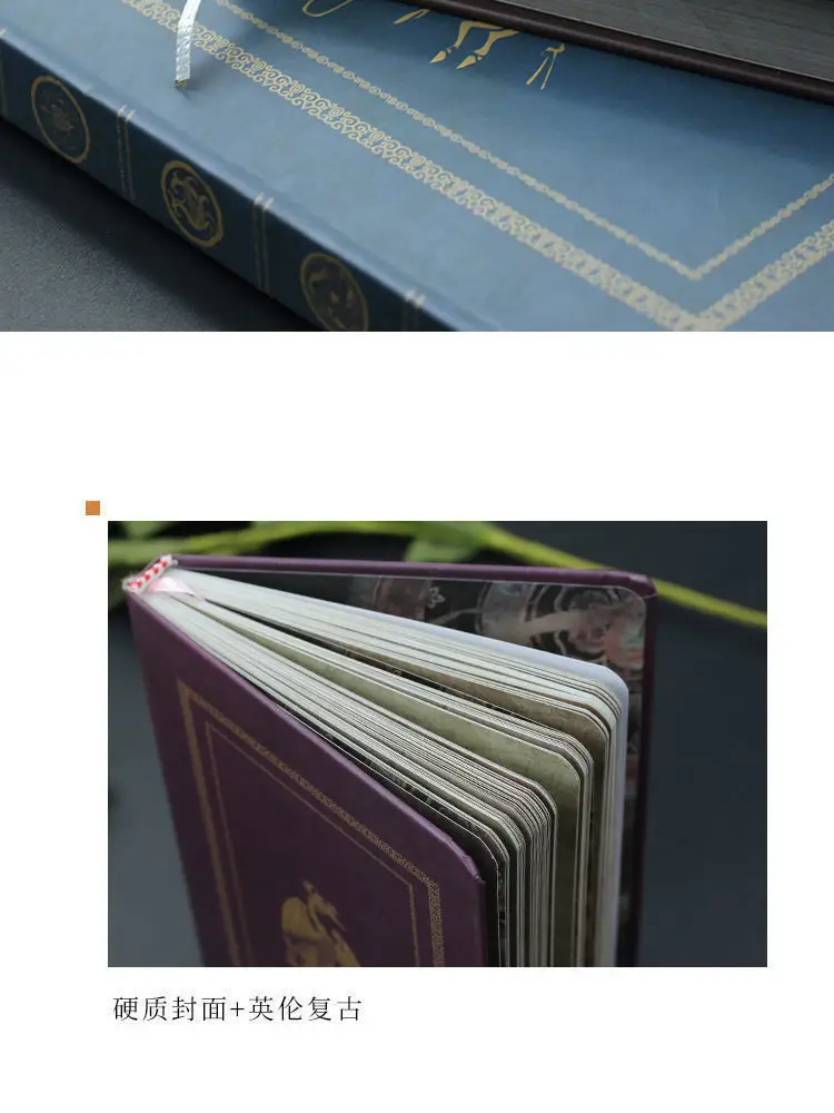 Retro creative student diary book Dunhuang illustration notebook full-color page hand ledger notepad notebook planner  journal