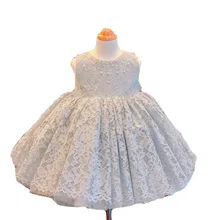 Одежда для маленьких девочек, с бантом, кружевное платье для новорожденных; платье для крещения крестильное платье для маленьких девочек вечерние платья принцессы для крещения, платья на возраст от 1 года Наряд для дня рождения