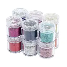 Holographic Nail Glitter 12 Colors Holo Laser Superfine Nail Pigment Holo Nail Art Powder Set Holographic Craft Sequins Dust Set